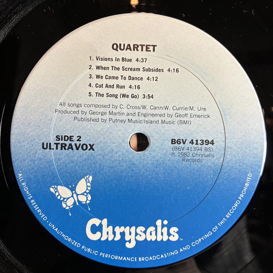 Quartet (VINYL) | Near Mint (NM or M-) Very Good Plus (VG+) - NEW WAVE / USED *NEAR MINT*