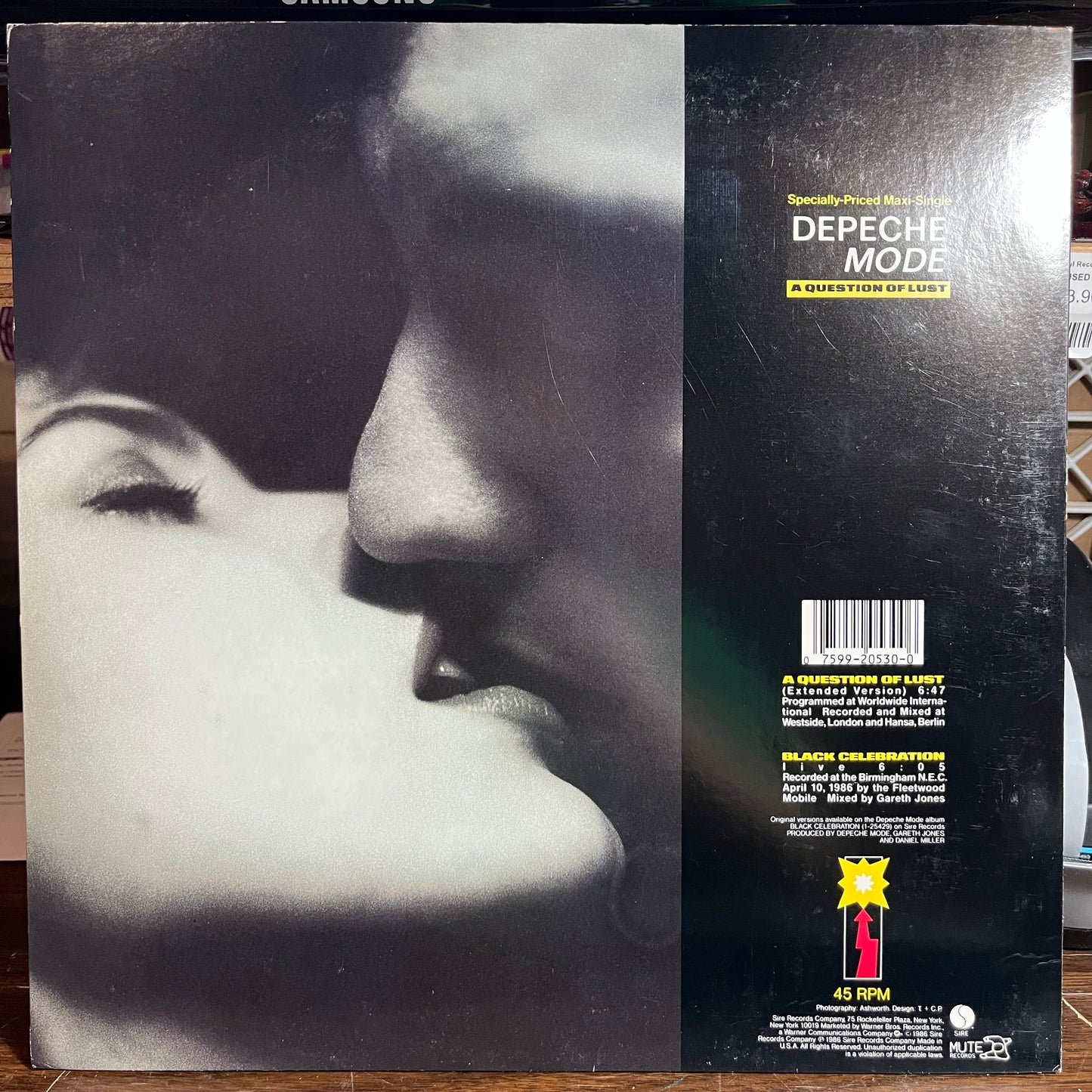 A Question Of Time / A Question Of Lust (PROMO VINYL) | Near Mint (NM or M-) Near Mint (NM or M-) - NEW WAVE / USED *NEAR MINT*