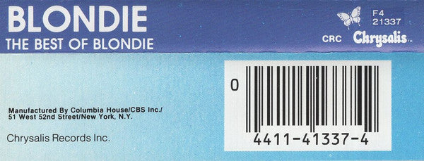 The Best Of Blondie (CASSETTE) | Very Good Plus (VG+) Near Mint (NM)