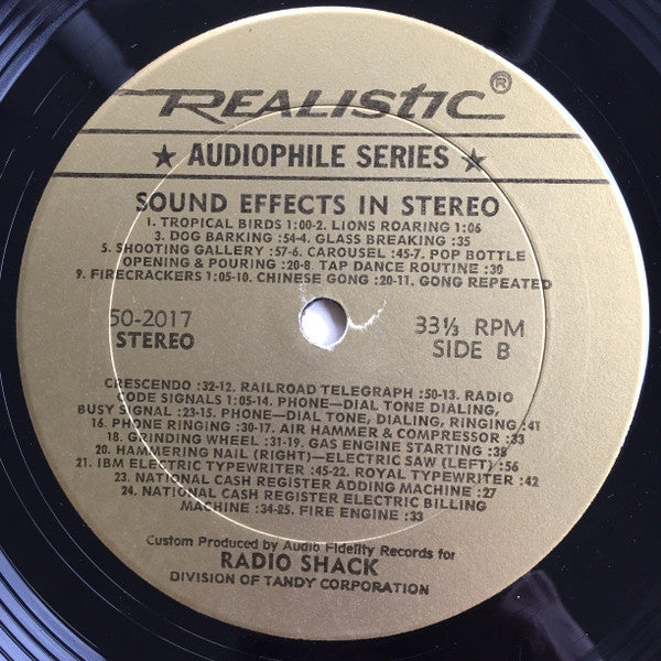 No Artist - Sound Effects In Stereo | Excellent (EX) Excellent (EX) - NON-MUSIC / USED *EXCELLENT*