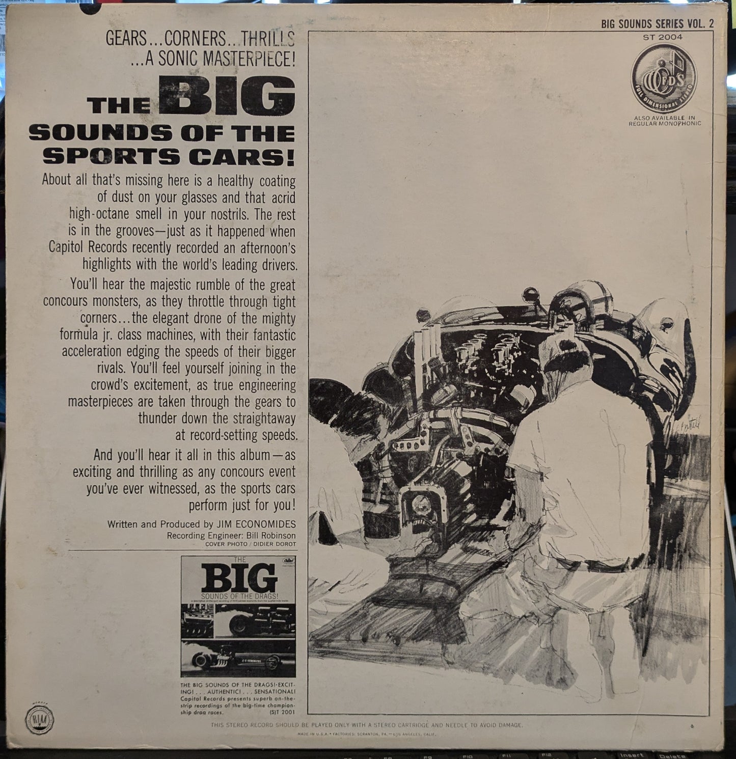 The Big Sounds Of The Sports Cars | Very Good Plus (VG+) Very Good Plus (VG+)