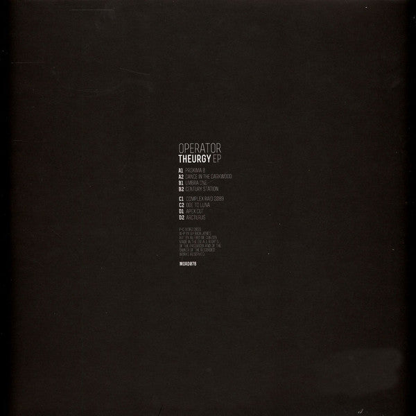 Theurgy EP | Mint (M) Mint (M) - TECHNO *SEALED*