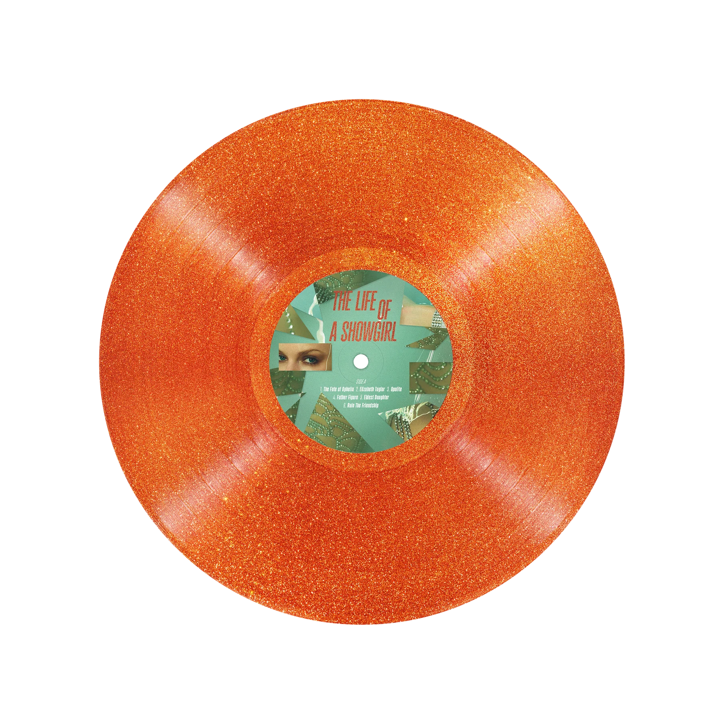 (PRE-ORDER 10/3/25) The Life of a Showgirl (Sweat and Vanilla Perfume Portofino Orange Glitter Vinyl) | Mint (M) Mint (M) - POP *NEW/COLOR*