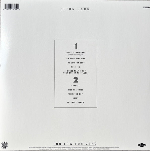 Too Low For Zero (VINYL) | Mint (M) Mint (M) - POP *NEW*