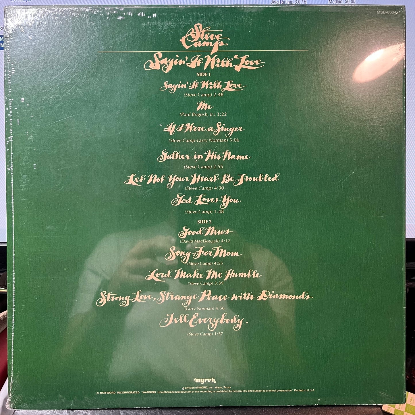 Sayin' It With Love (VINYL) | Mint (M) Mint (M) - POP/RELIGIOUS *SEALED*