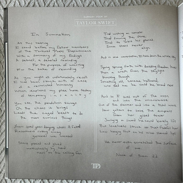 The Tortured Poets Department (GHOSTED WHITE VINYL) | Mint (M) Mint (M) - POP *SEALED/COLOR*