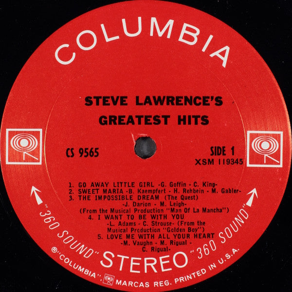 Steve Lawrence's Greatest Hits | Mint (M) Near Mint (NM)