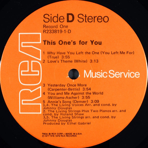 This One's For You *SEALED/CLUB* | Mint (M) Near Mint (NM)