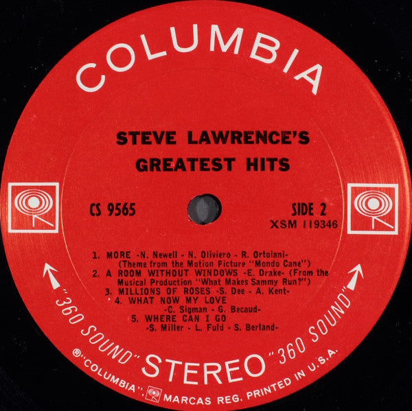 Steve Lawrence's Greatest Hits | Mint (M) Near Mint (NM)
