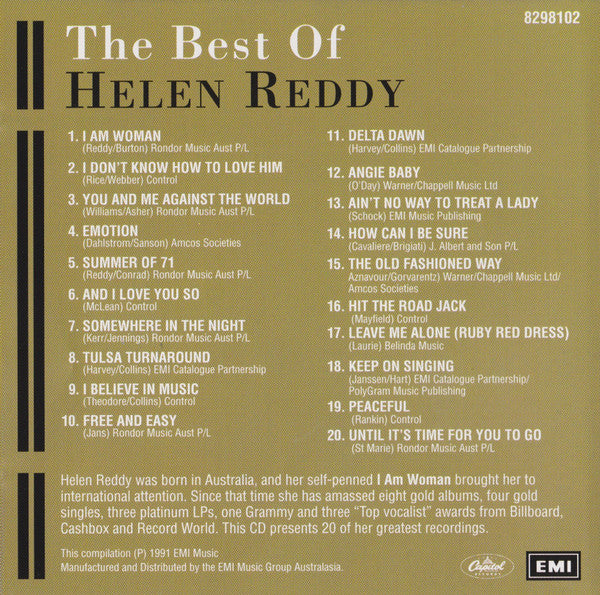 The Best Of Helen Reddy *CD* | Mint (M) Mint (M)