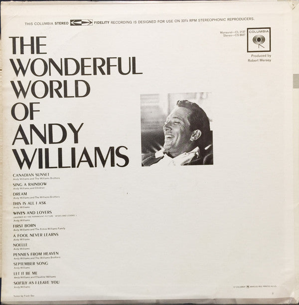 The Wonderful World Of Andy Williams | Mint (M) Near Mint (NM)
