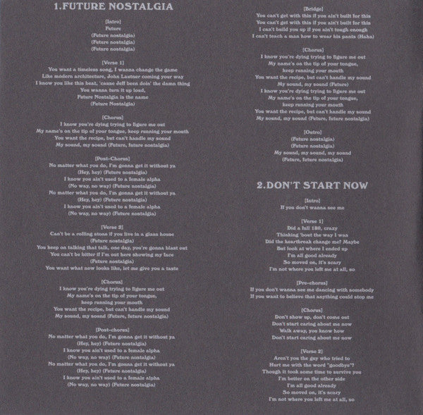 Future Nostalgia (DIGIPACK CD) | Mint (M) Mint (M)