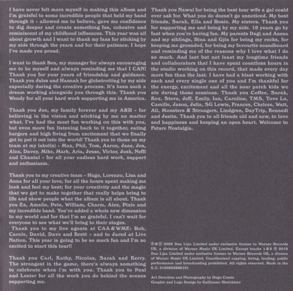 Future Nostalgia (DIGIPACK CD) | Mint (M) Mint (M)