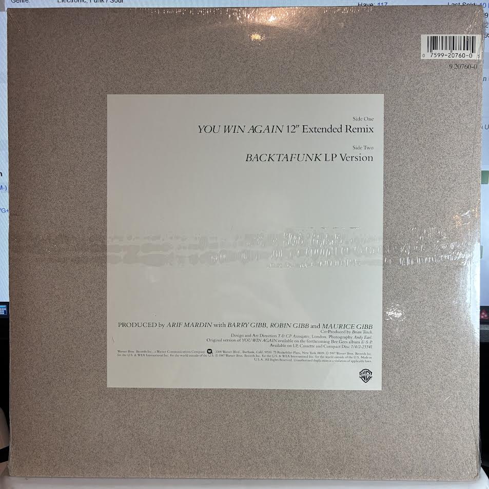 You Win Again (12" VINYL) | Mint (M) Mint (M) - POP *SEALED*