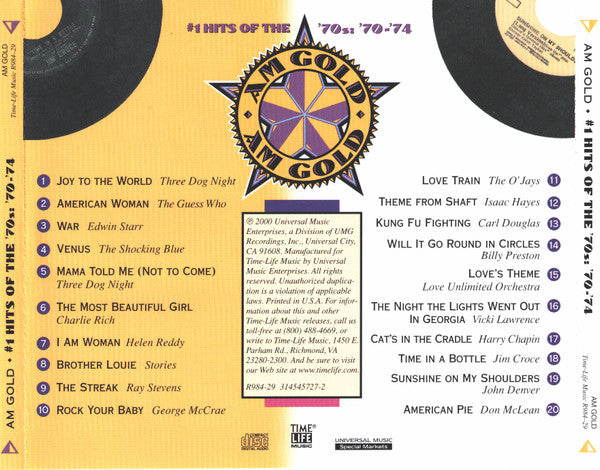 AM Gold - #1 Hits Of The '70s: '70-'74 *CD* | Mint (M) Mint (M)