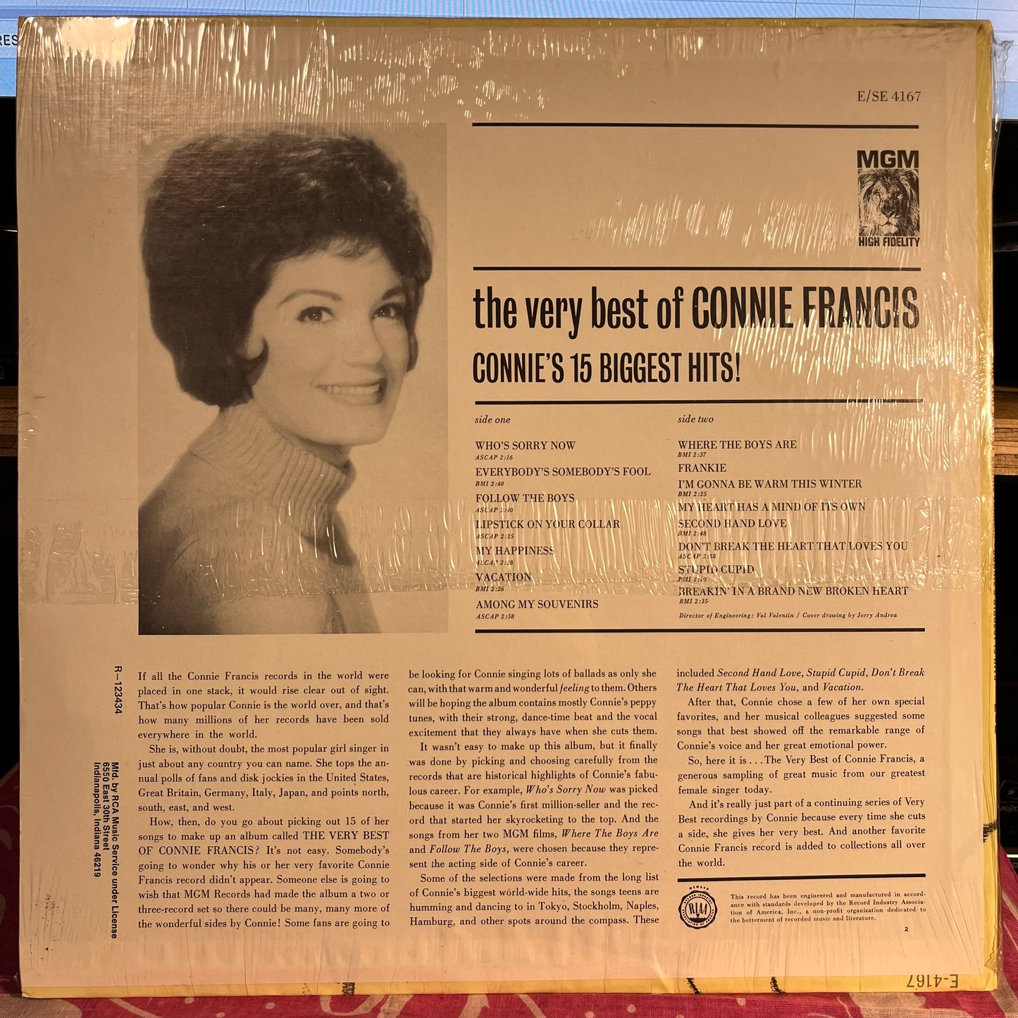 The Very Best Of Connie Francis (Connie's 15 Biggest Hits!) | Mint (M) Mint (M)