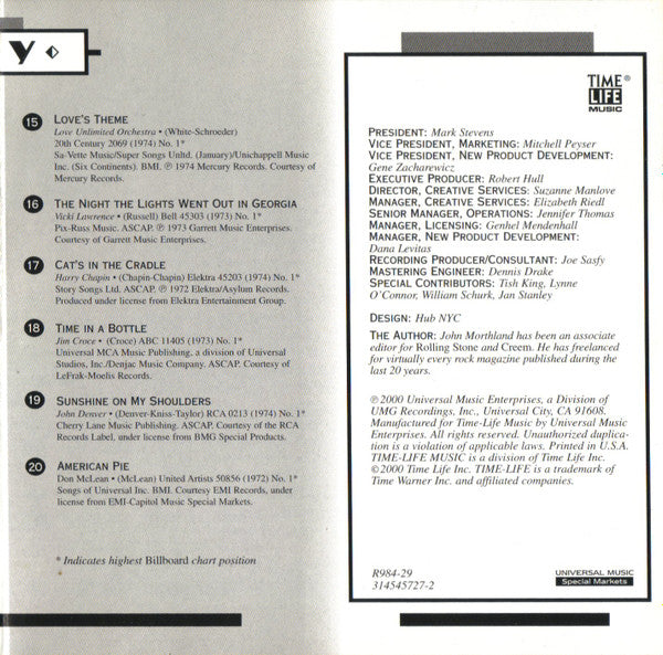 AM Gold - #1 Hits Of The '70s: '70-'74 *CD* | Mint (M) Mint (M)