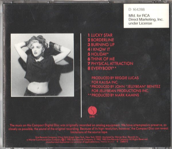 Madonna (CD) | Excellent+ (EX+) Excellent+ (EX+) - POP / USED *EXCELLENT+*