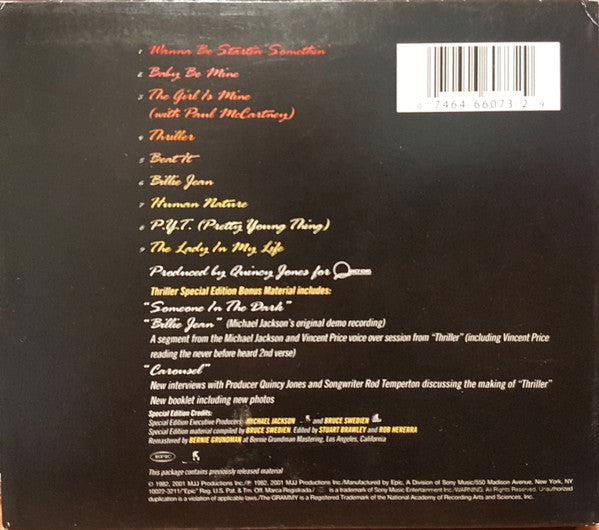 Thriller (CD) | Excellent+ (EX+) Excellent+ (EX+) - POP / USED *EXCELLENT+*