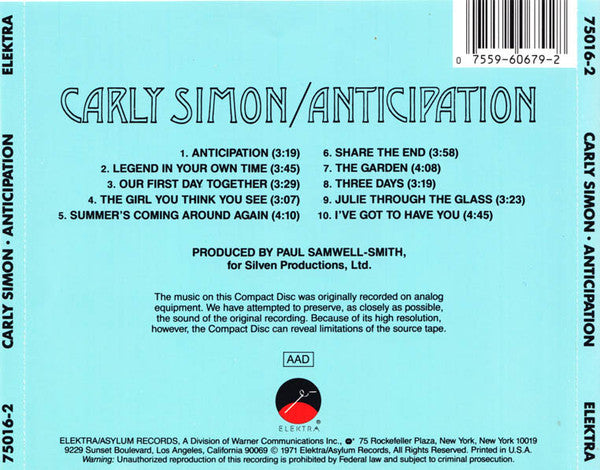 Anticipation (CD) | Excellent+ (EX+) Excellent+ (EX+) - POP / USED *EXCELLENT+*