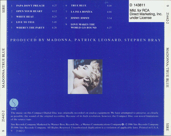True Blue (CD) | Excellent (EX) Excellent (EX) - POP / USED *EXCELLENT*