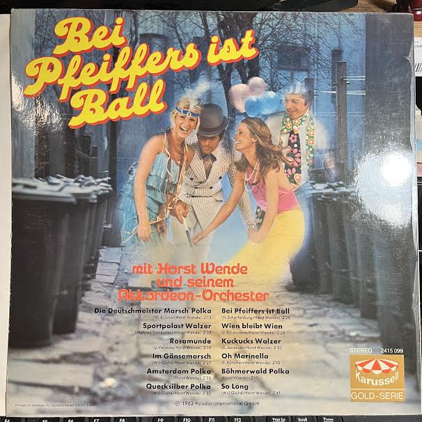 Bei Pfeiffers Ist Ball (VINYL) *GERMAN* | Near Mint- (NM-) Near Mint (NM or M-) - POP / USED *NEAR MINT-*