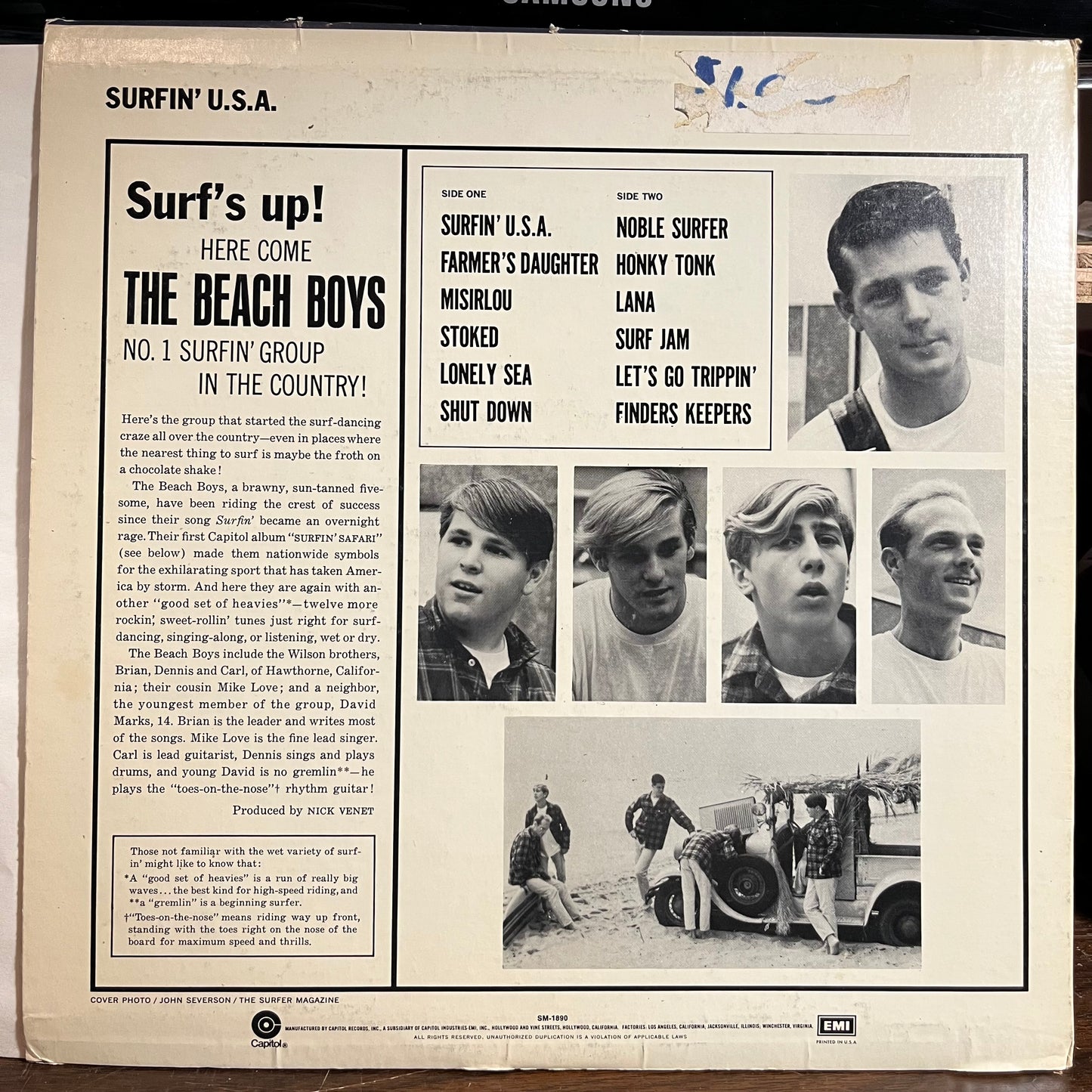 Surfin' USA (VINYL) | Near Mint- (NM-) Very Good Plus (VG+) - POP / USED *NEAR MINT-*