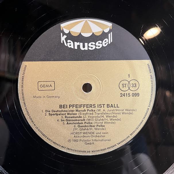 Bei Pfeiffers Ist Ball (VINYL) *GERMAN* | Near Mint- (NM-) Near Mint (NM or M-) - POP / USED *NEAR MINT-*