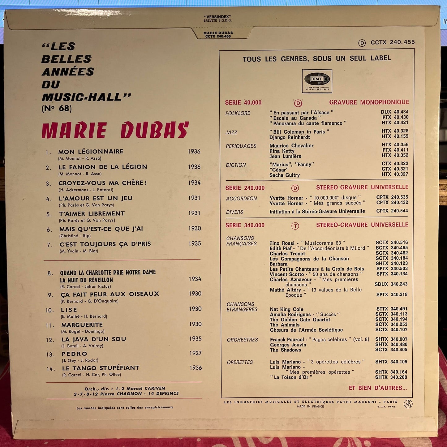 Les Belles Années Du Music-Hall N° 68 *FRANCE* | Near Mint (NM) Near Mint (NM) - WORLD / USED *NEAR MINT*