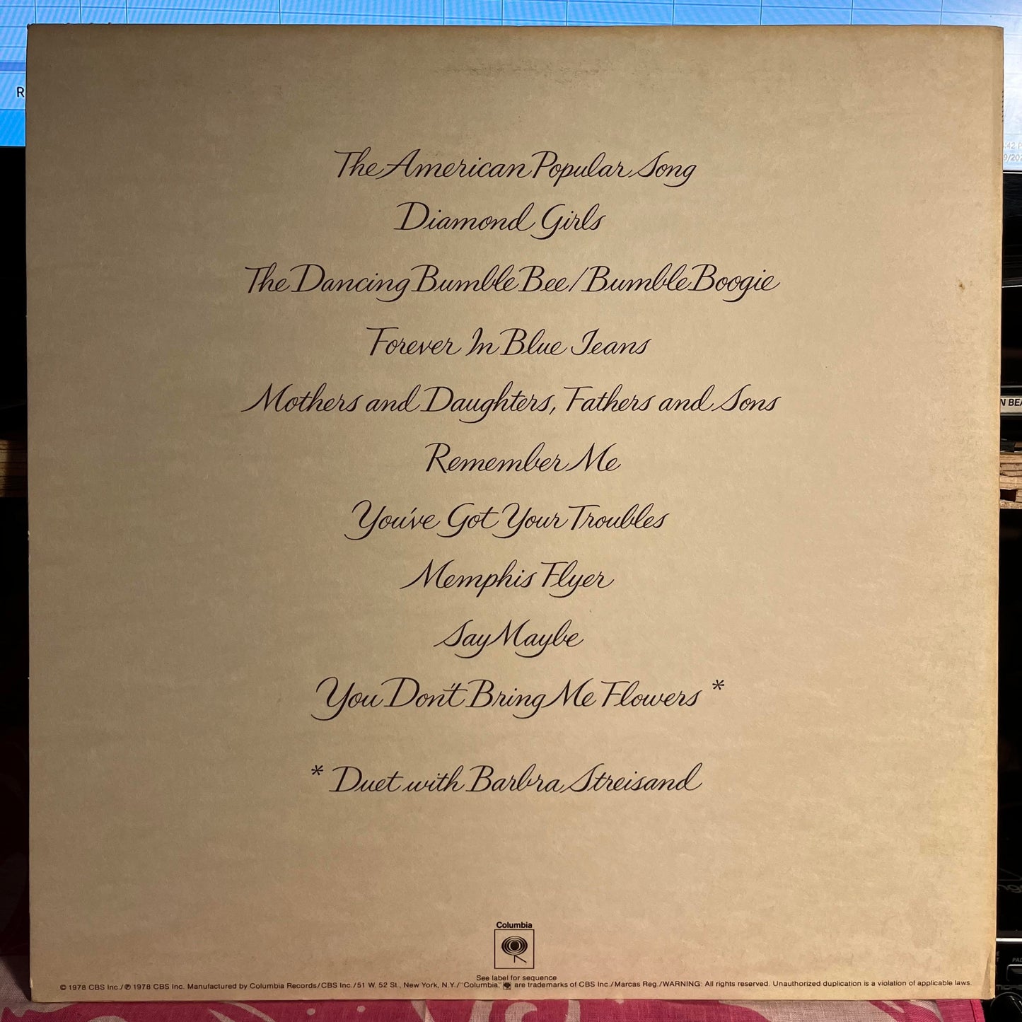 You Don't Bring Me Flowers *PITMAN* | Near Mint (NM) Excellent (EX)