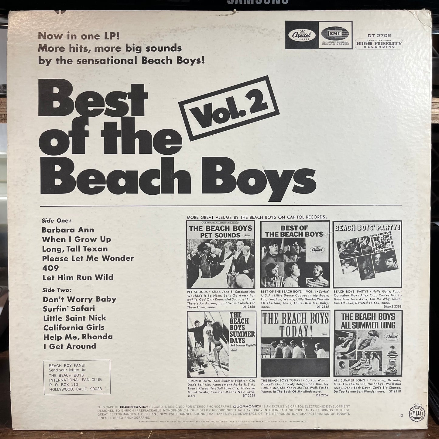 Best Of The Beach Boys, Vol. 2 (LP) | Near Mint (NM) Excellent (EX) - POP / USED *NEAR MINT*