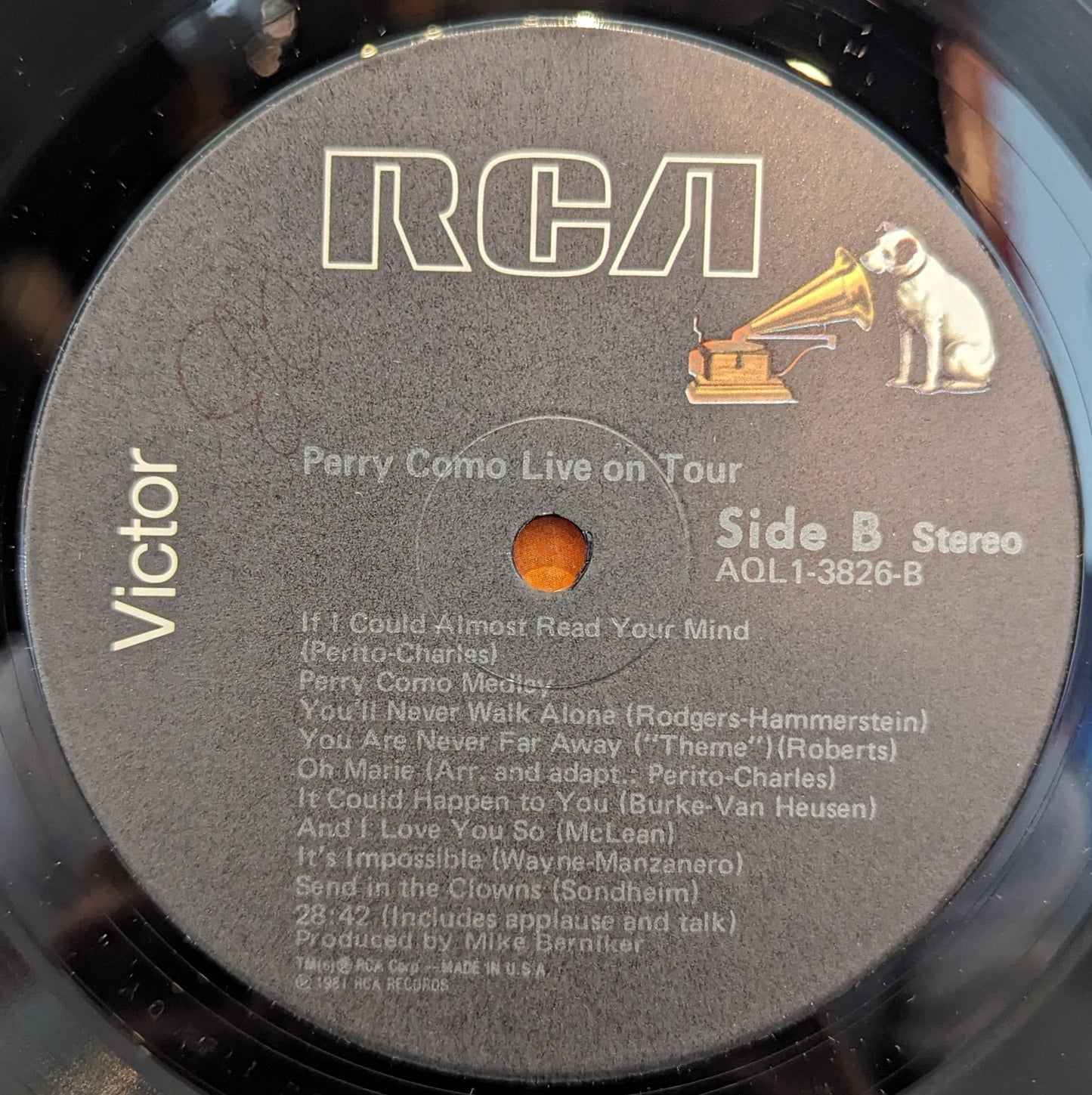 Perry Como Live On Tour | Near Mint (NM) Excellent (EX)