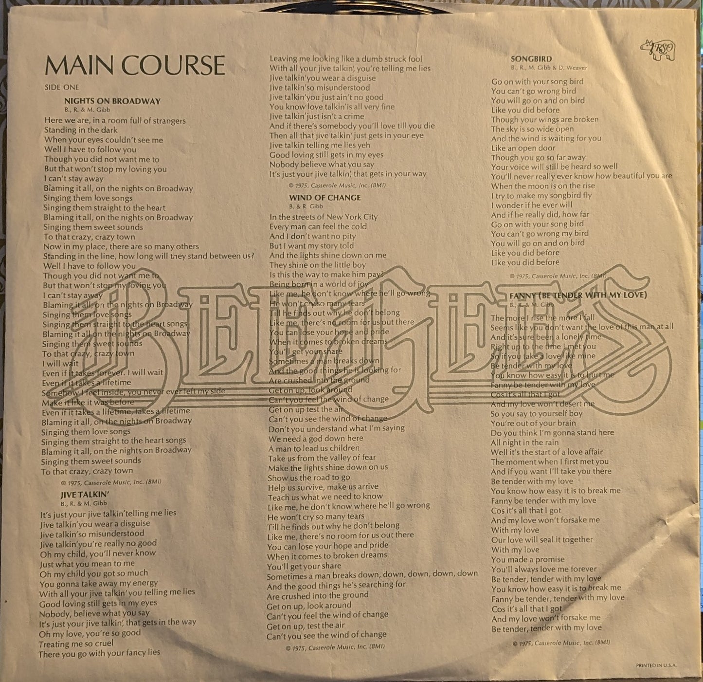 Main Course *SPECIALTY* | Near Mint (NM) Near Mint (NM) - DISCO / USED *NEAR MINT*