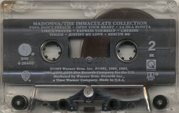 The Immaculate Collection *CASSETTE* | Near Mint (NM) Near Mint (NM)