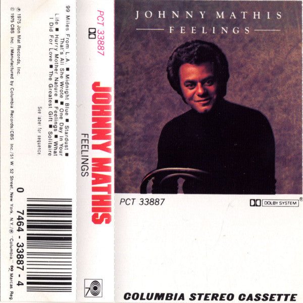 Johnny Mathis - Feelings *CASSETTE* | Near Mint (NM) Excellent (EX) - POP / USED *NEAR MINT*