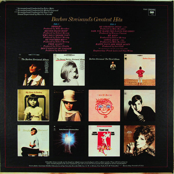 Barbra Streisand's Greatest Hits | Near Mint (NM) Near Mint (NM)