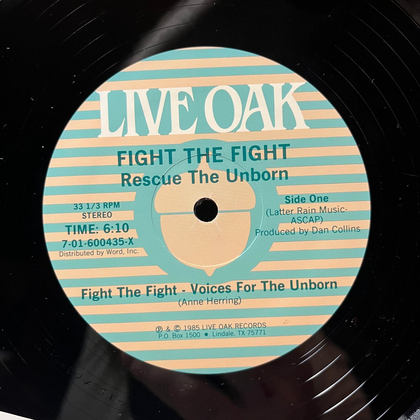 Various - Fight The Fight (Rescue The Unborn)(VINYL LP LIVE OAK SPCN 7-01-600435-X 1985) | USED Near Mint (NM or M-) Excellent+ (EX+) - POP / USED *NEAR MINT*