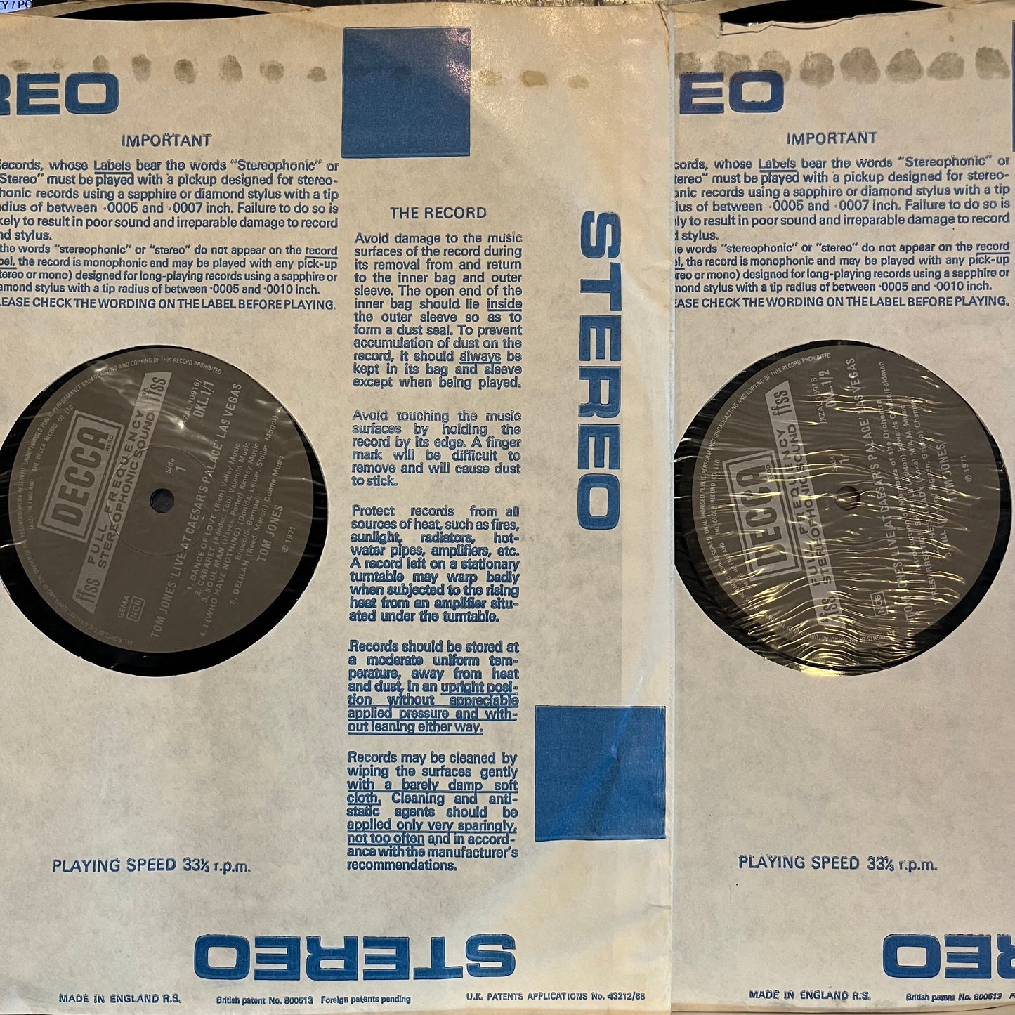 Live At Caesar's Palace Las Vegas *UK* | Very Good Plus (VG+) Excellent (EX)