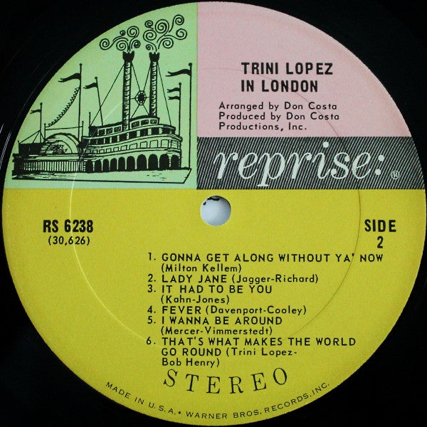 Trini Lopez In London | Very Good Plus (VG+) Very Good (VG)