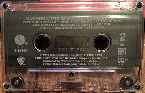 Madonna - The Immaculate Collection (CASSETTE) | Very Good Plus (VG+) Very Good Plus (VG+) - POP / USED *VERY GOOD+*