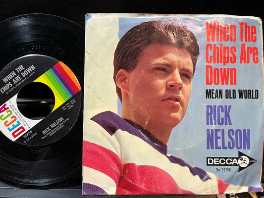Mean Old World / When The Chips Are Down (7" VINYL) | Very Good (VG) Very Good Plus (VG+) - POP / USED *VERY GOOD*