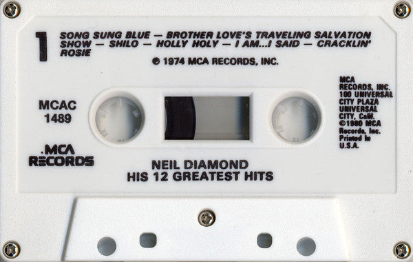 His 12 Greatest Hits (CASSETTE) | Mint (M) Mint (M) - POP *SEALED*