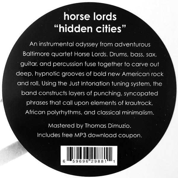 Horse Lords Hidden Cities LP Mint (M) Mint (M)