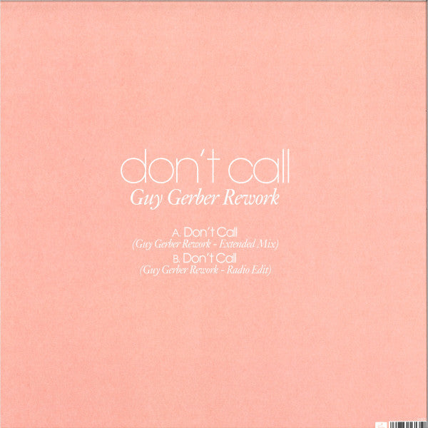 Don't Call (Guy Gerber Rework) | Mint (M) Near Mint (NM)
