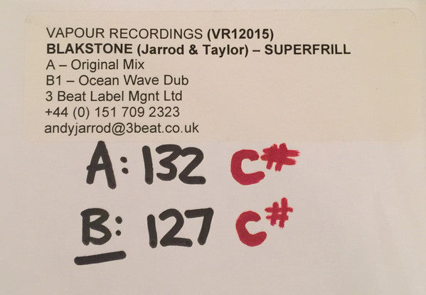 Superfrill (12" VINYL) | Excellent (EX) Generic - PROGRESSIVE / USED *EXCELLENT*