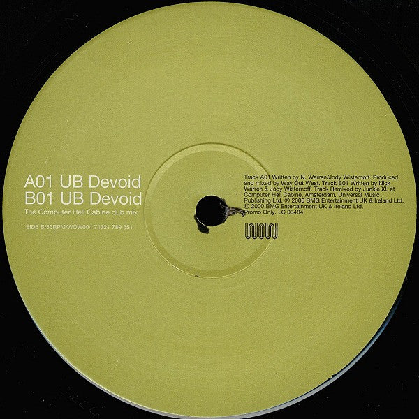 UB Devoid | Very Good Plus (VG+) Generic - PROGRESSIVE / USED *VERY GOOD+*