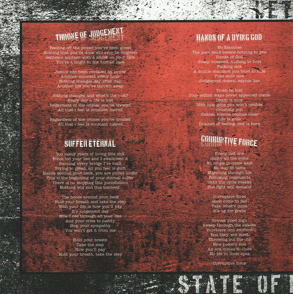 State Of Emergency (7" TRANSPARENT RED VINYL) | Mint (M) Mint (M) - PUNK *NEW/COLOR*