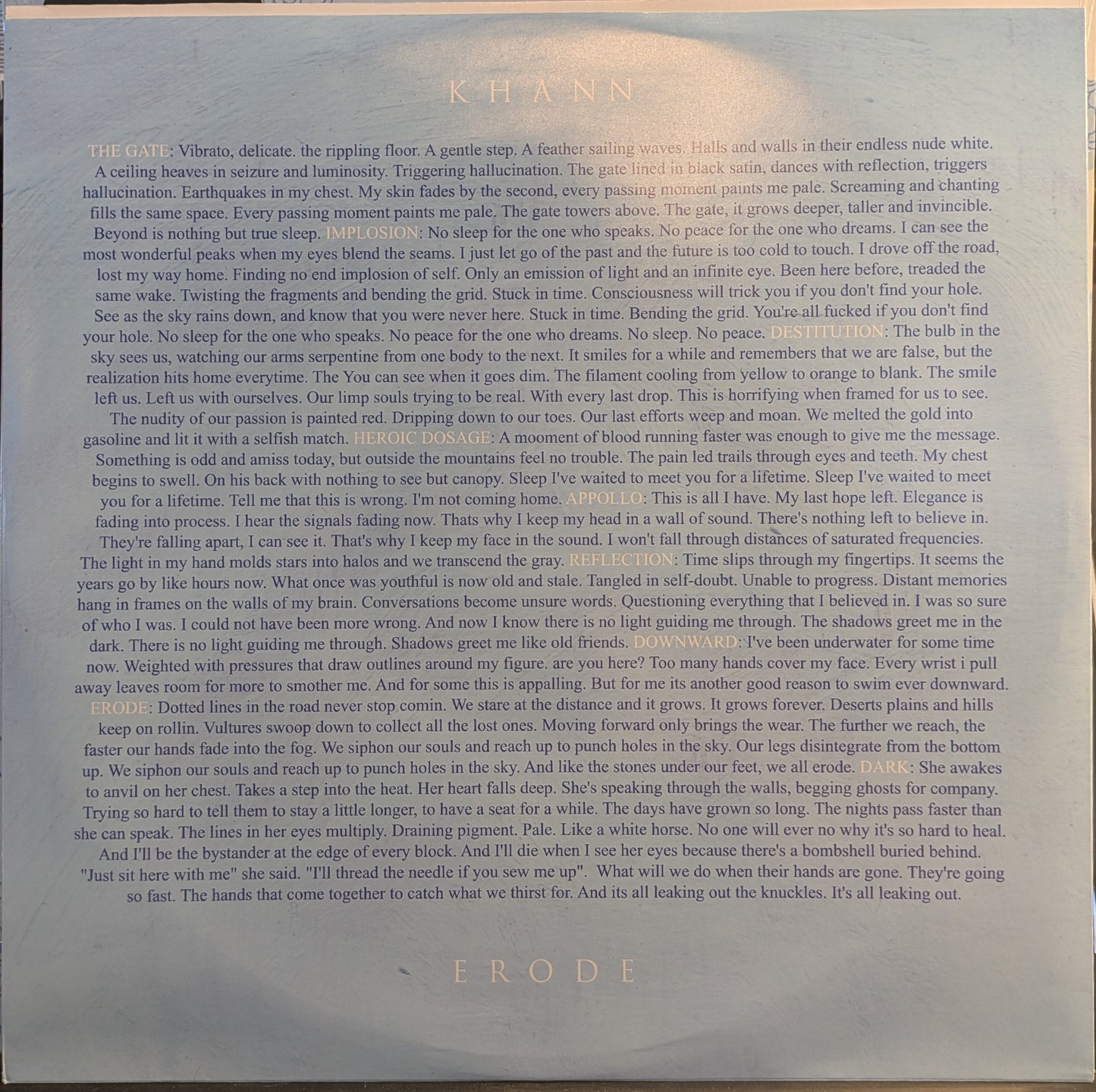 Erode (BLUE MARBLED VINYL) | Near Mint (NM or M-) Near Mint (NM or M-) - PUNK / USED *NEAR MINT*