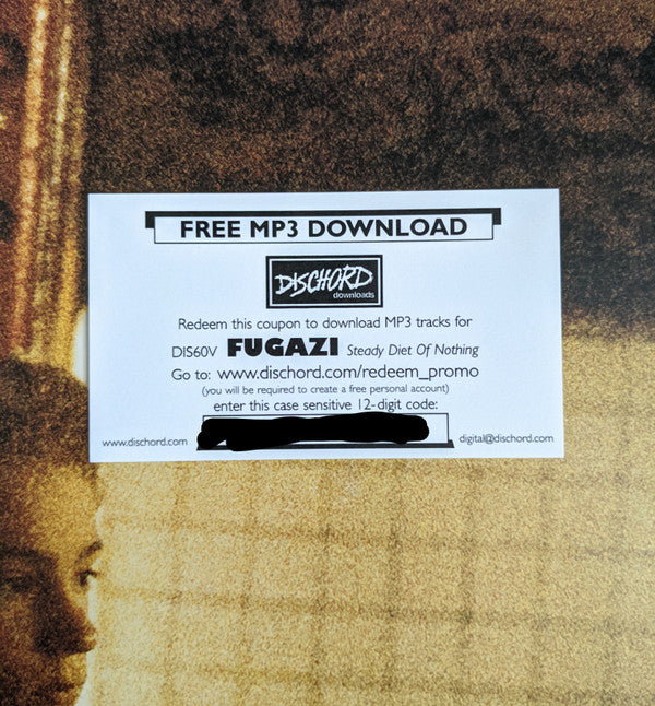 Fugazi Steady Diet Of Nothing LP Mint (M) Mint (M)