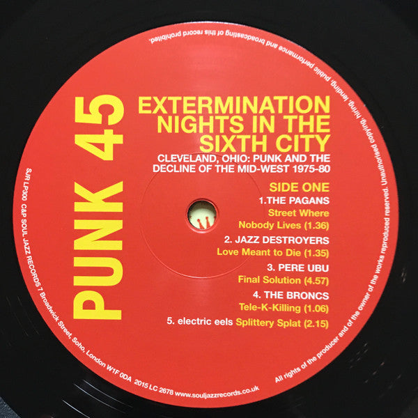 Punk 45: Extermination Nights In The Sixth City! Cleveland, Ohio : Punk And The Decline Of The Mid West 1975 - 82 | Mint (M) Mint (M)